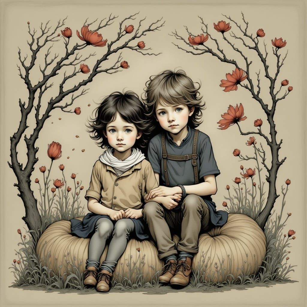 A Futuristic Abandoned Home in a Decaying Past World Landsca...