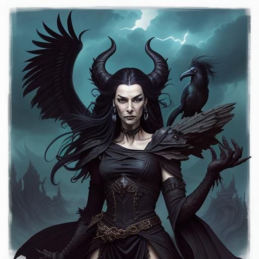 Dark Fantasy: Stoic Man and Chaotic Woman