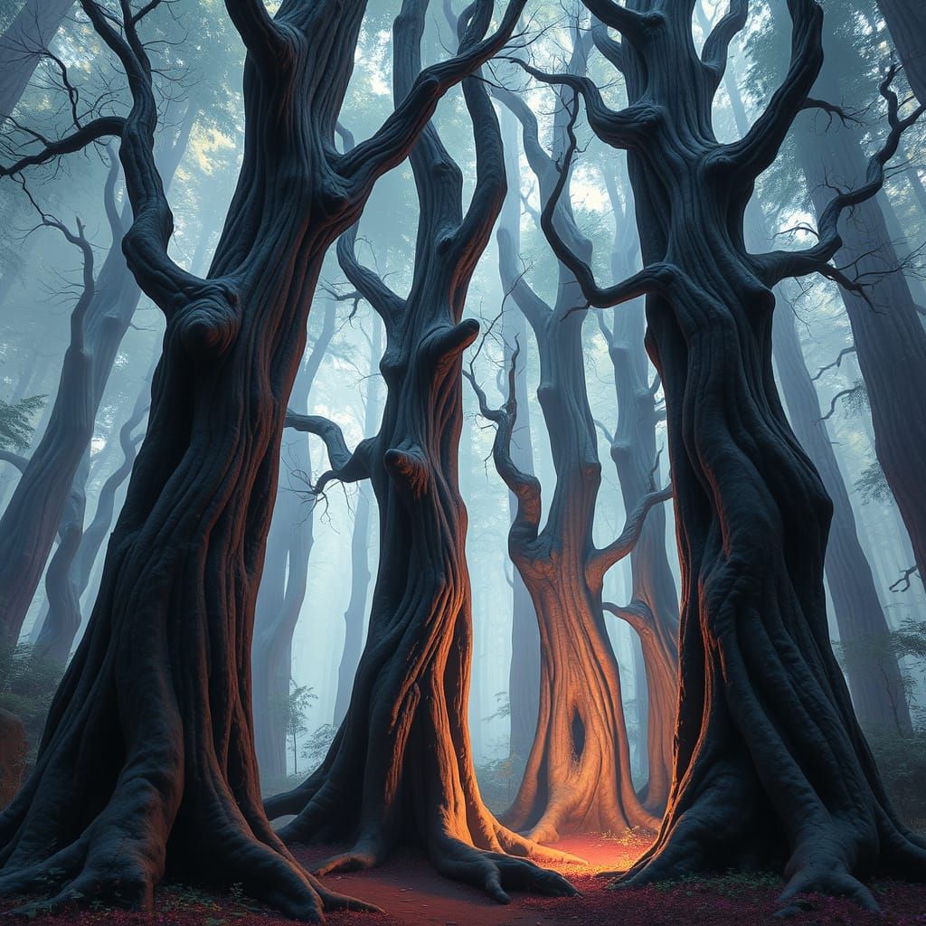 Enchanted Woodland Realm in Whimsical Style