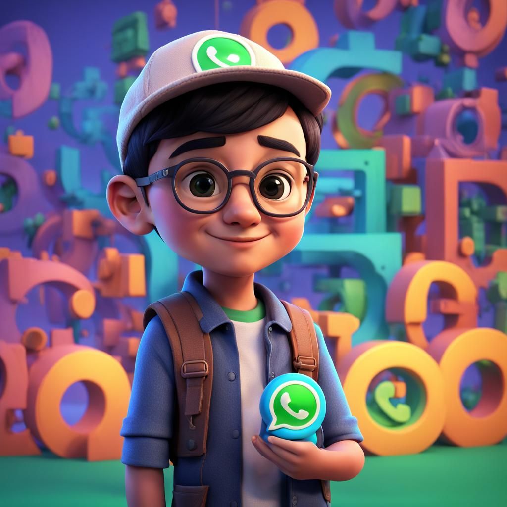 WhatsApp Profile Picture of Boy in 3D Digital Art