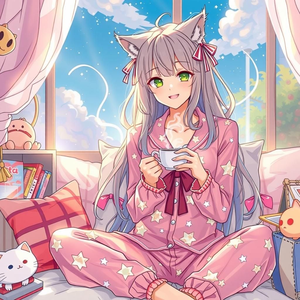 Hako wishing you  a good meow-ing