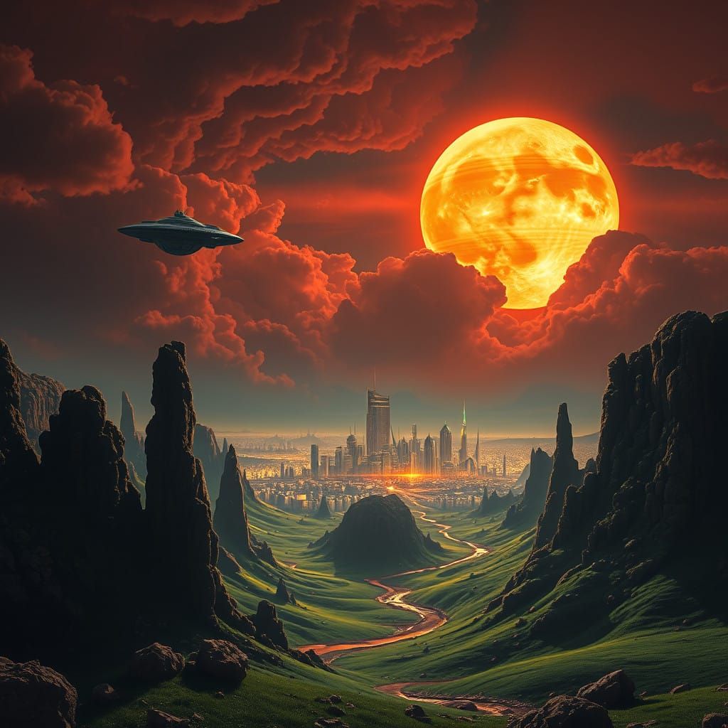 Ethereal Mars Cityscape in 2124
