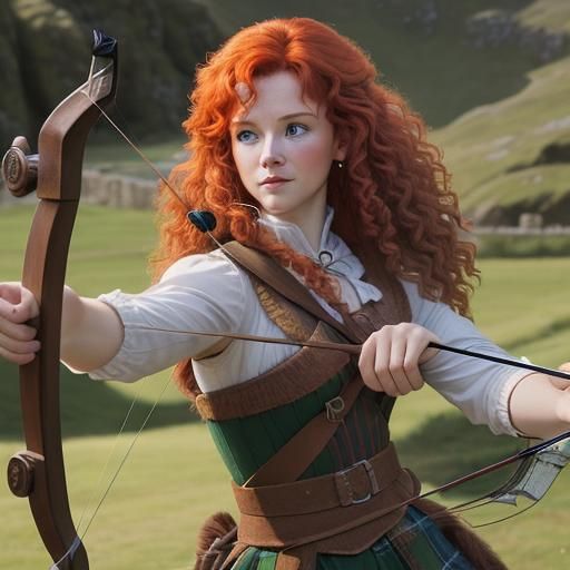 Merida Portrait with Bow and Arrow