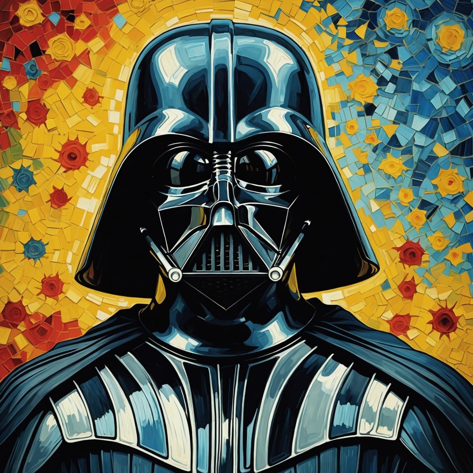 Darth Vader as Van Gogh Painting