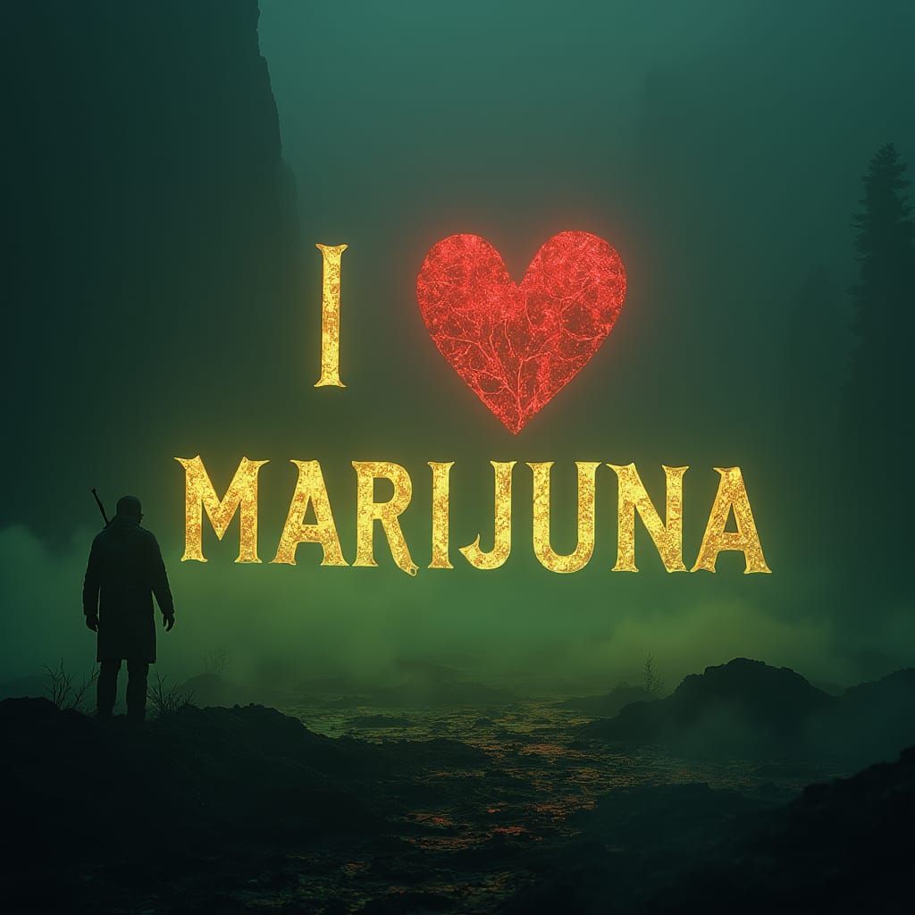 Mystical Inscription in Dreamlike Fantasy Landscape