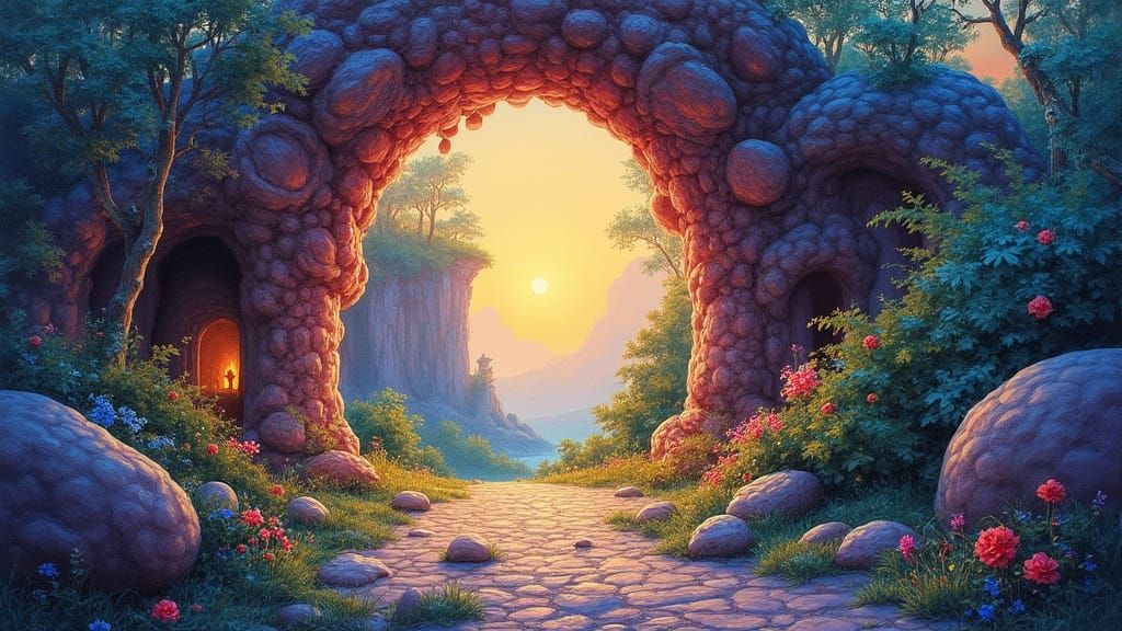 Fantastical Hidden World Revealed in Oil Painting