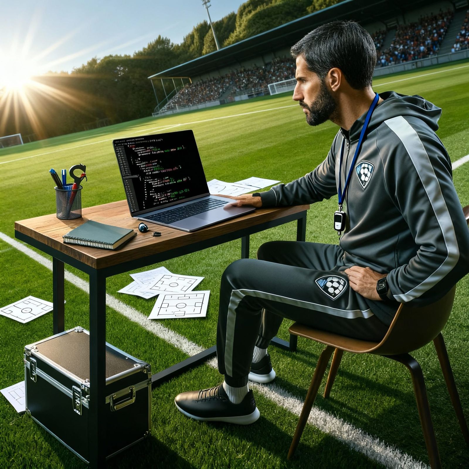 Football Coach Codes Sports Analytics on Field