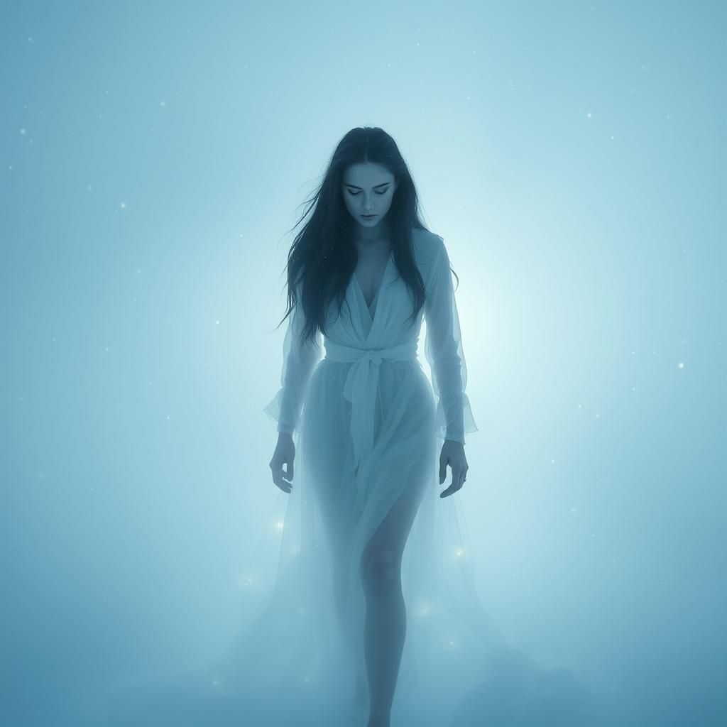 Eerie Spectral Yuki Onna in Snowstorm