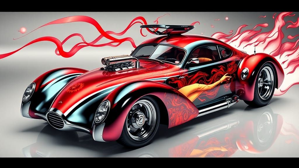 Nitrous Gasser with Manga Graphics in Futuristic Style