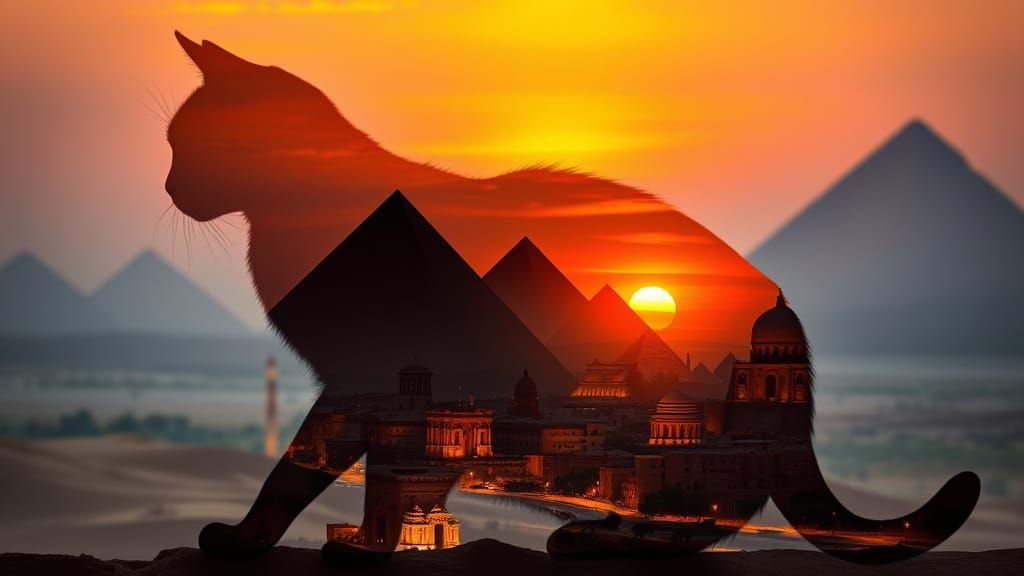 Egyptian Cat Silhouette