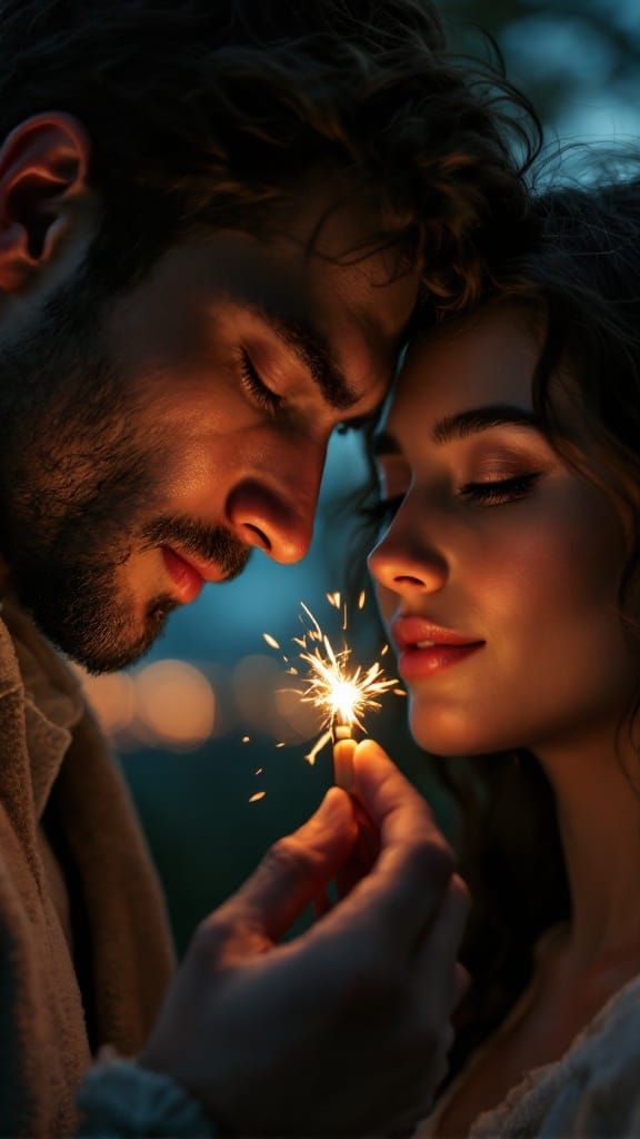 Man Igniting Flame: A Moment of Connection