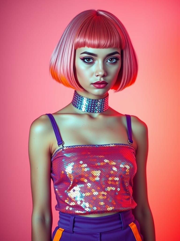 Futuristic Beauty in Vibrant Colors