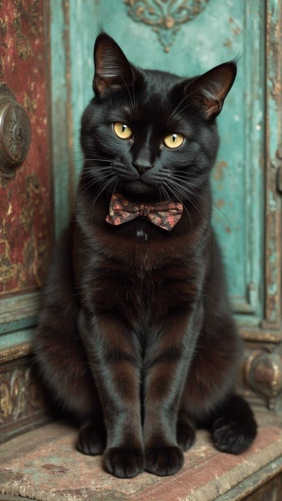 Cat in Boots in Geo Nouveau Style