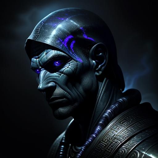 Frozen Gaze: Snake in Mystical Temple