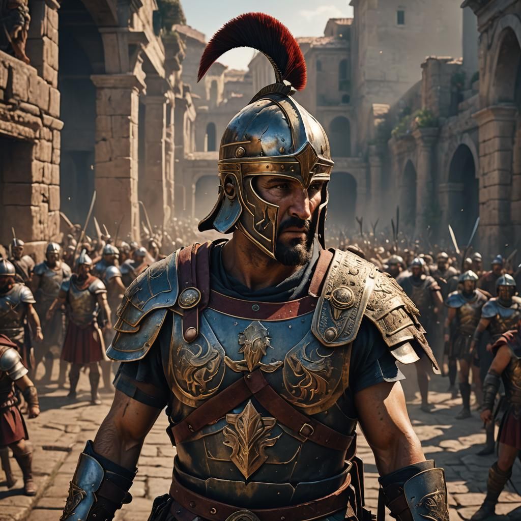 Maximus the Gladiator: Detailed Fantasy Portrait