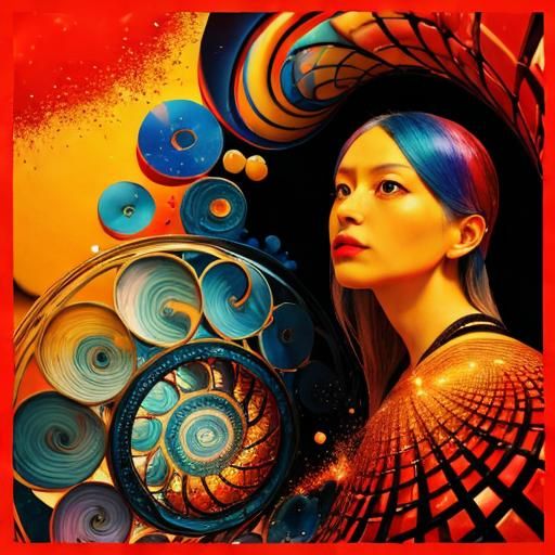 Surreal Galaxy of Glass Shards and Explosions