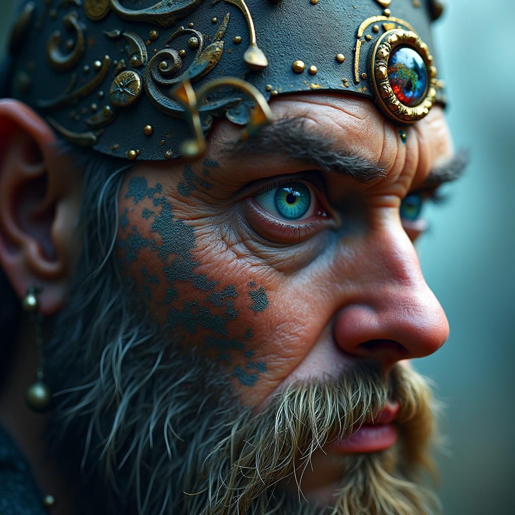 Elden Ring Dwarven Warrior Portrait in High Detail