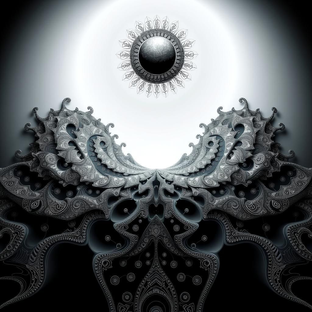 Abstract Fractal Design with 3D Shading