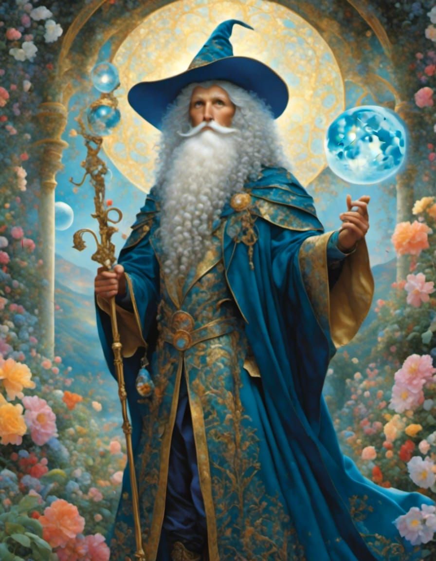 Magical Wizard Fantasy Character Portrait