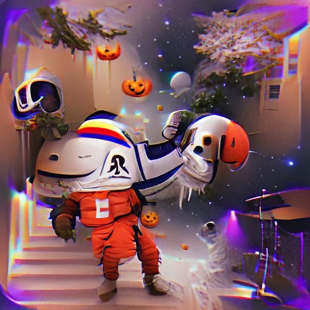 Halloween Astronaut in Space Suit