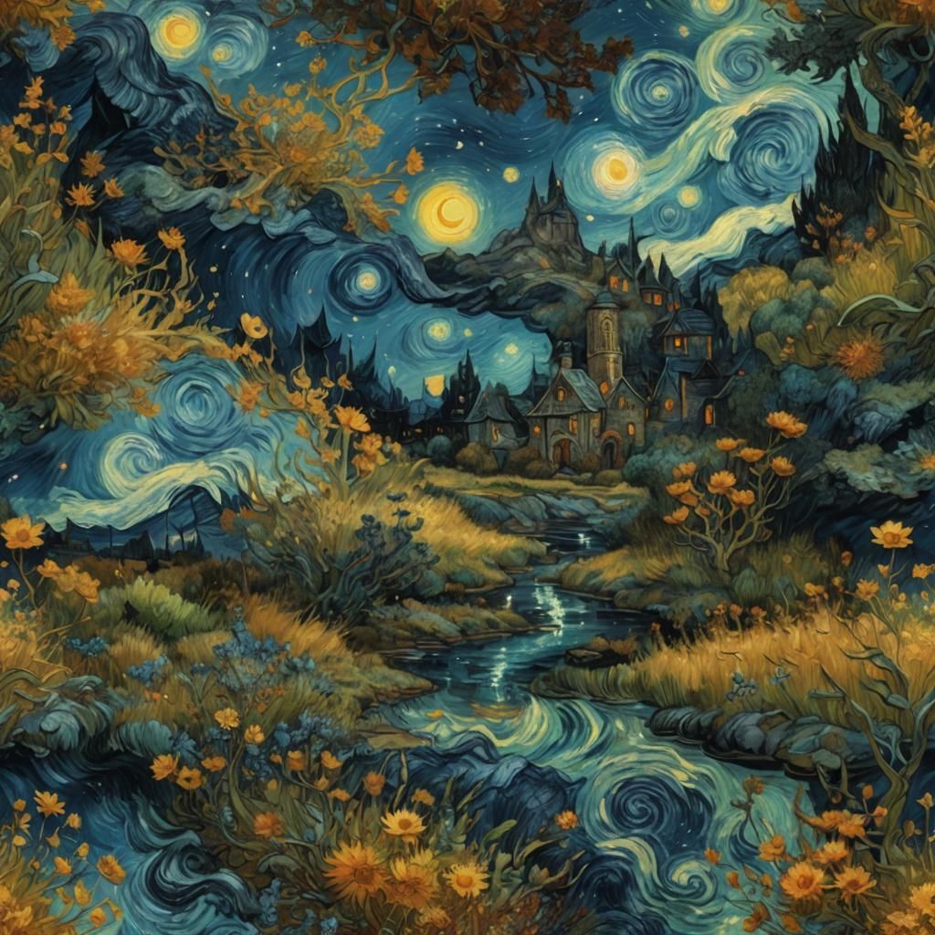 Van Gogh Inspired Fantastical Art