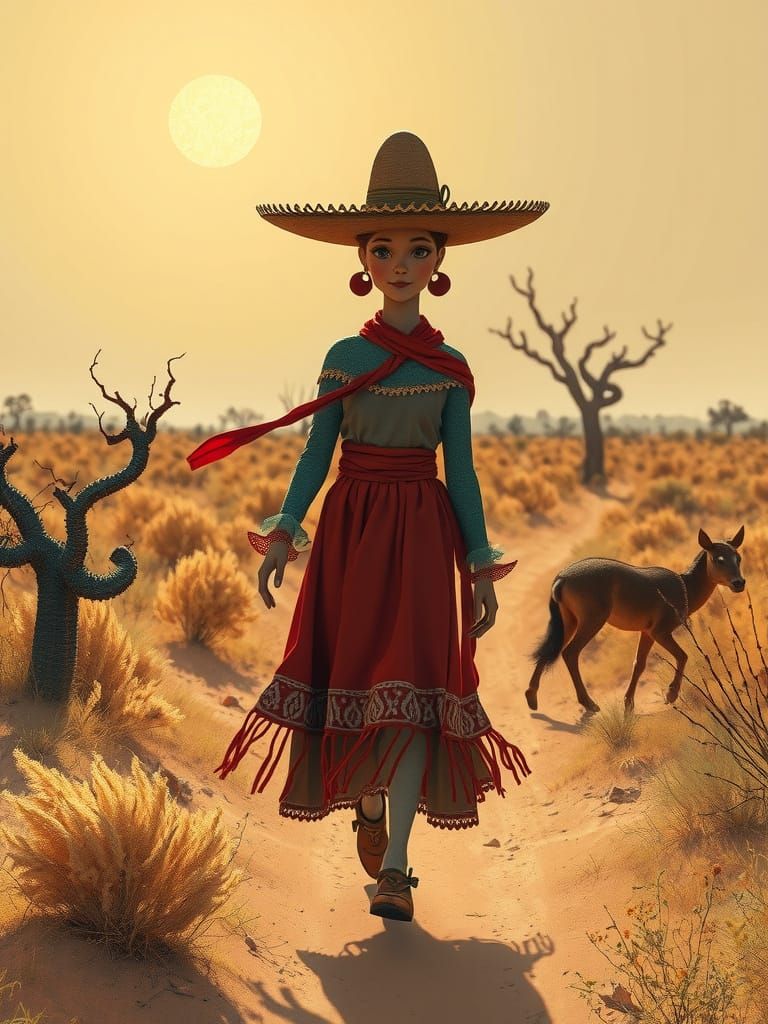 Mole in Sombrero: Desert Adventure in Blended Style