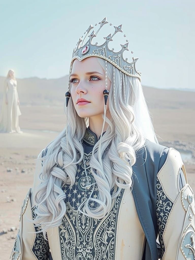 Ethereal Lich Queen in Medieval Armor