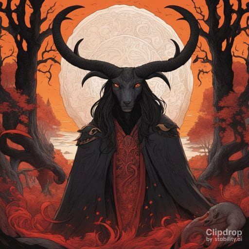 Stylized Baphomet Illustration