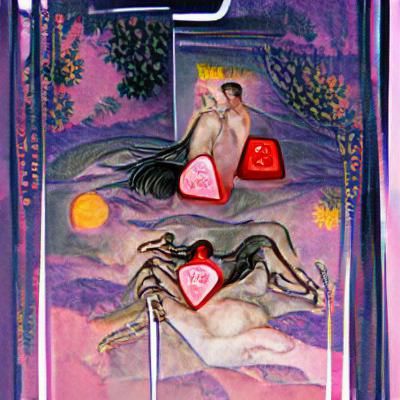The Lovers Tarot Card Illustration