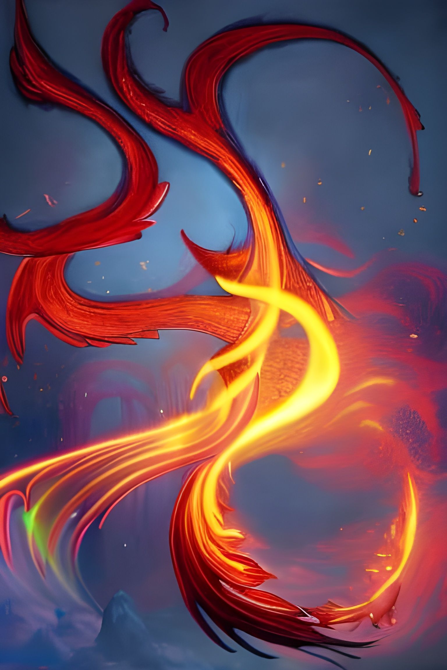 Conjuring Flame Magic: Hyperdetailed Digital Art