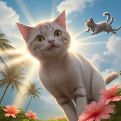 Cats with Halos in a Heavenly Hawaii