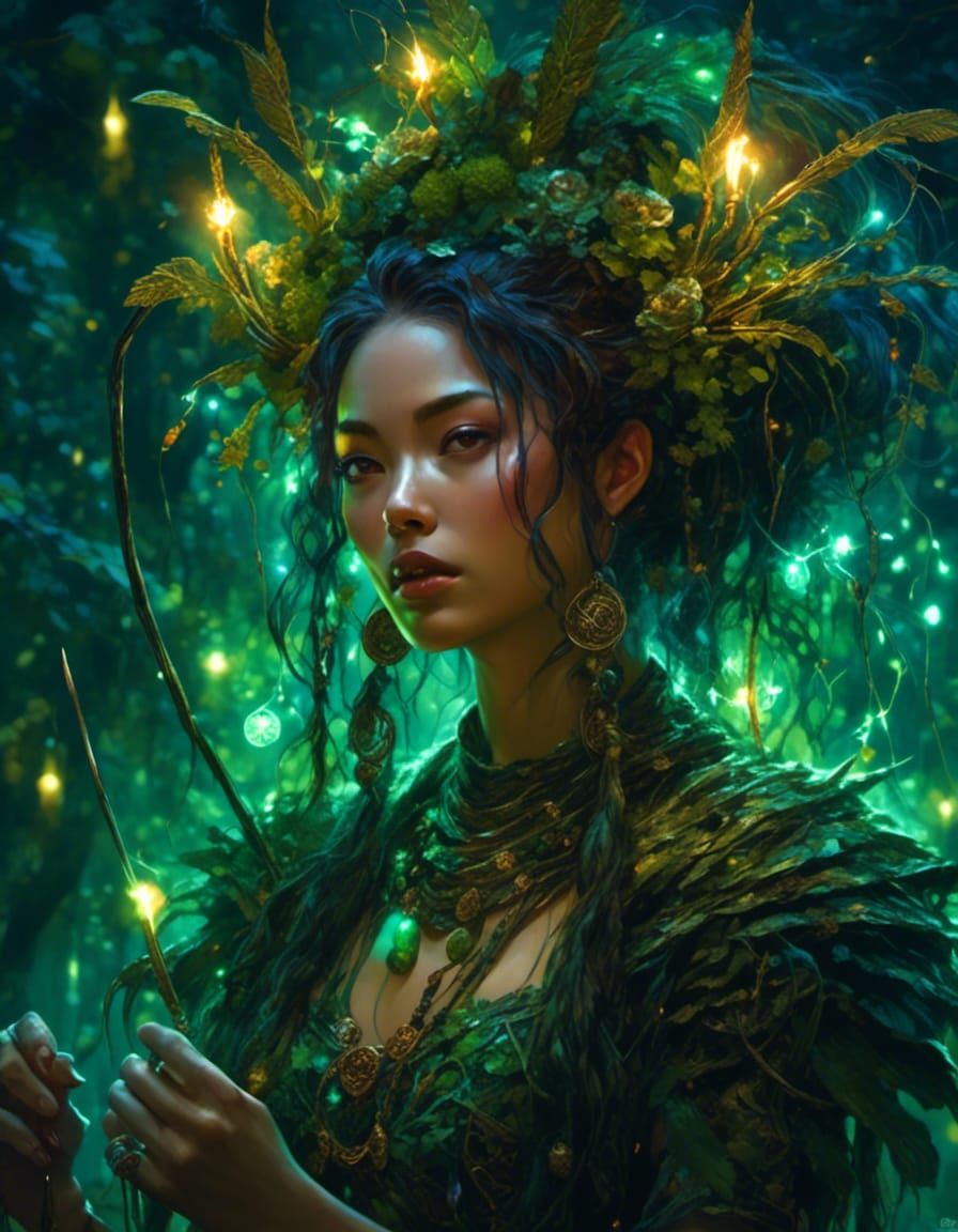 Swamp Witch Voodoo Ritual in Macabre Style