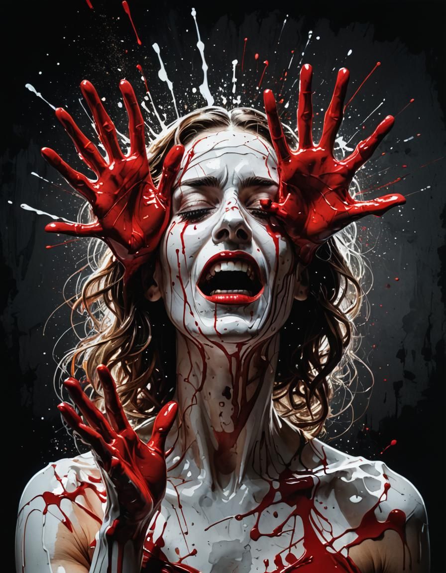 Vitruvian Woman: Surreal Silhouette in Dramatic Lighting