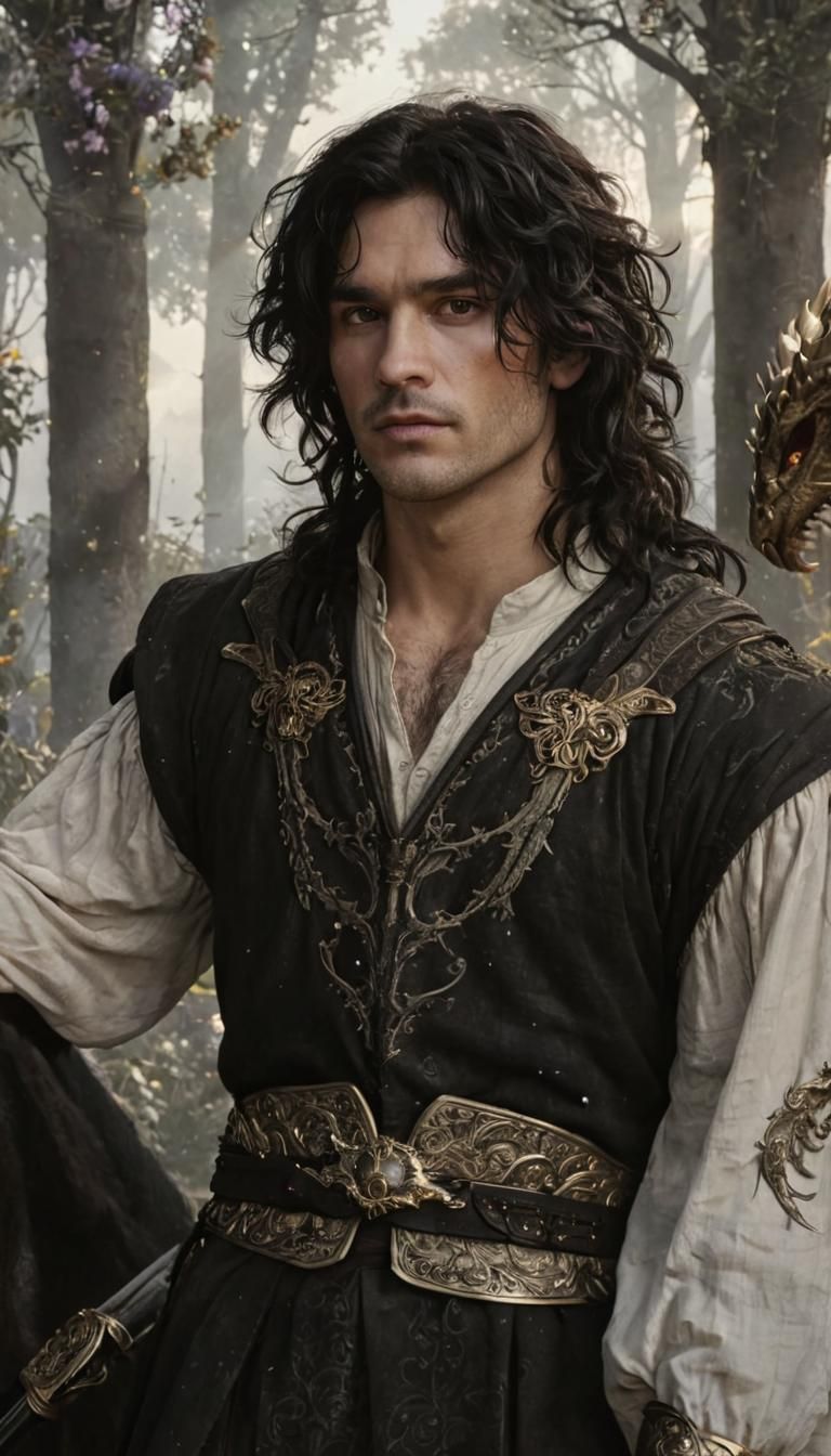 Middle Earth Warrior with Dragon Helm: Digital Matte Paintin...