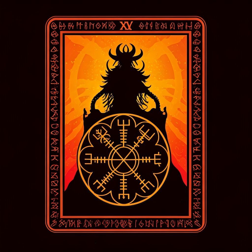 Tarot Card 6 of Pentacles in Silhouette Style