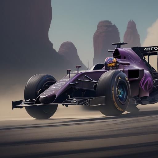 Detailed F1 Car Matte Painting in 8K