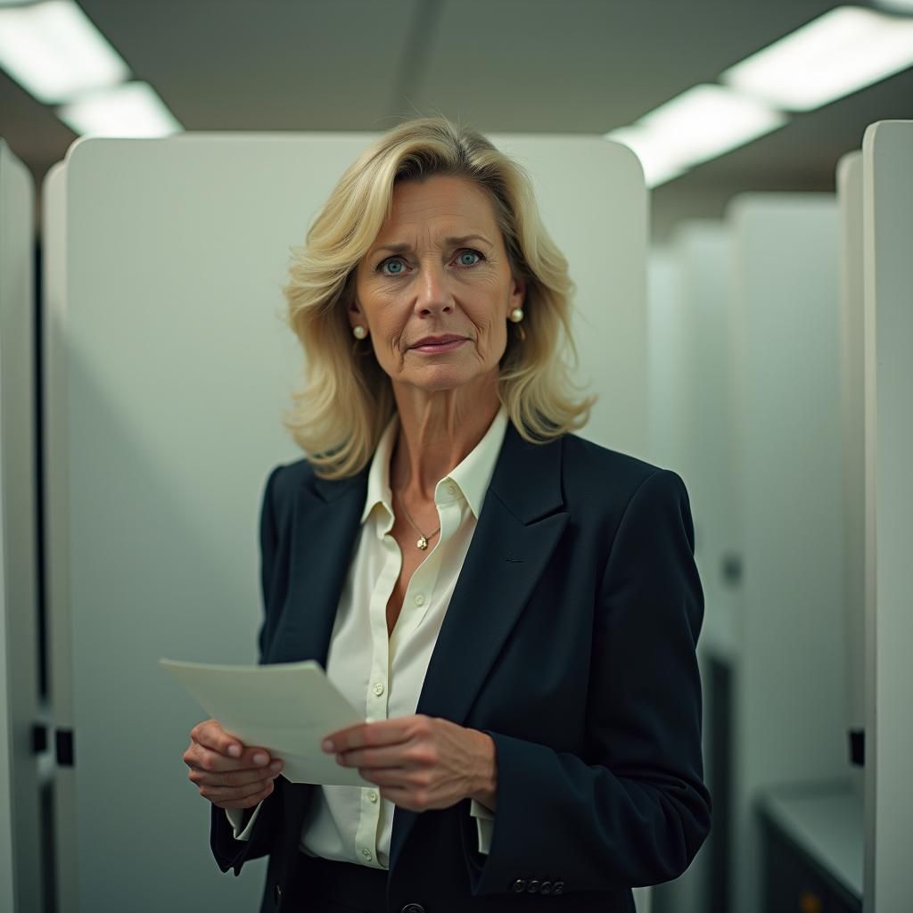 American Woman Voting, Realistic Photo With Fine Detail