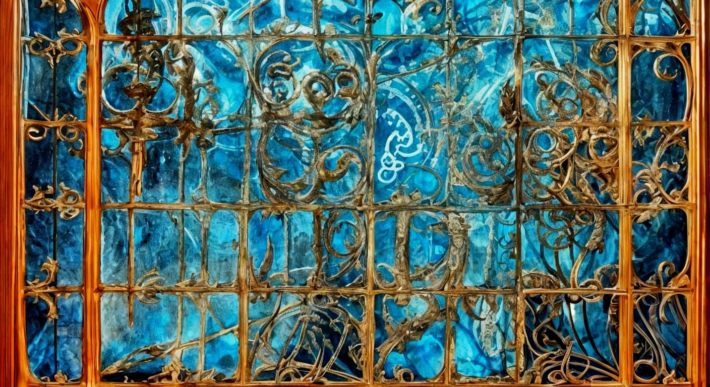 Enchanted Clock with Runes and Elvish Script