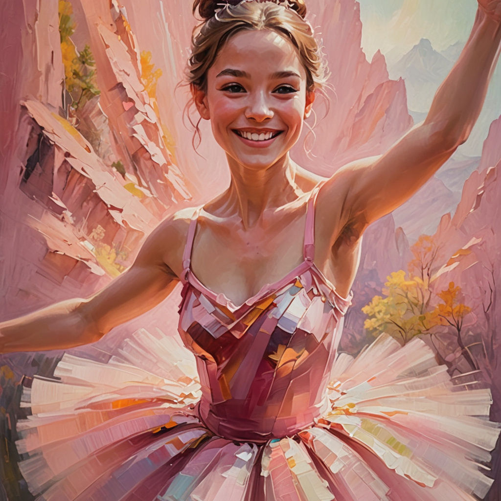 Ballerina's Surreal Dance on a Fingertip