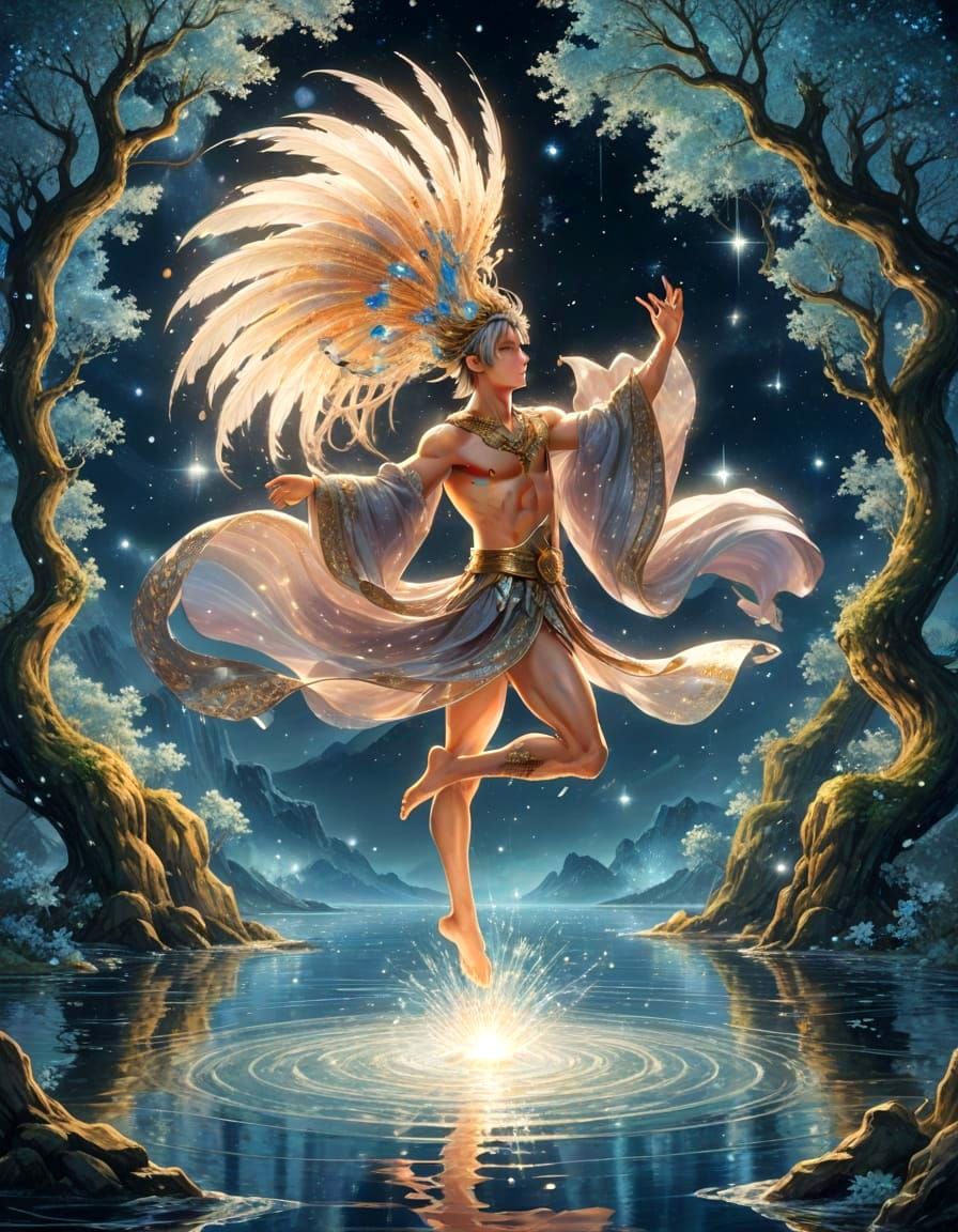 Elven Ritual Dance in Sparkling Starlight