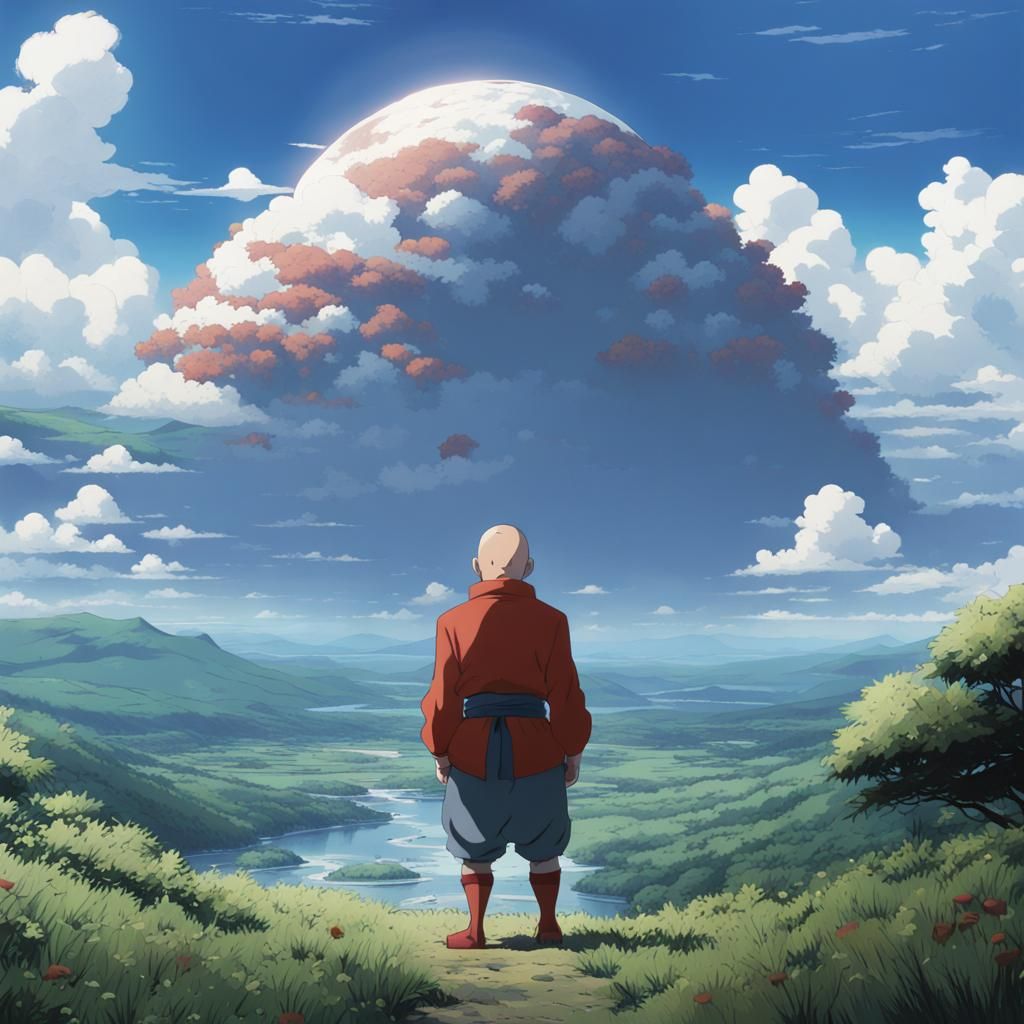 Jiren in Studio Ghibli Anime Style