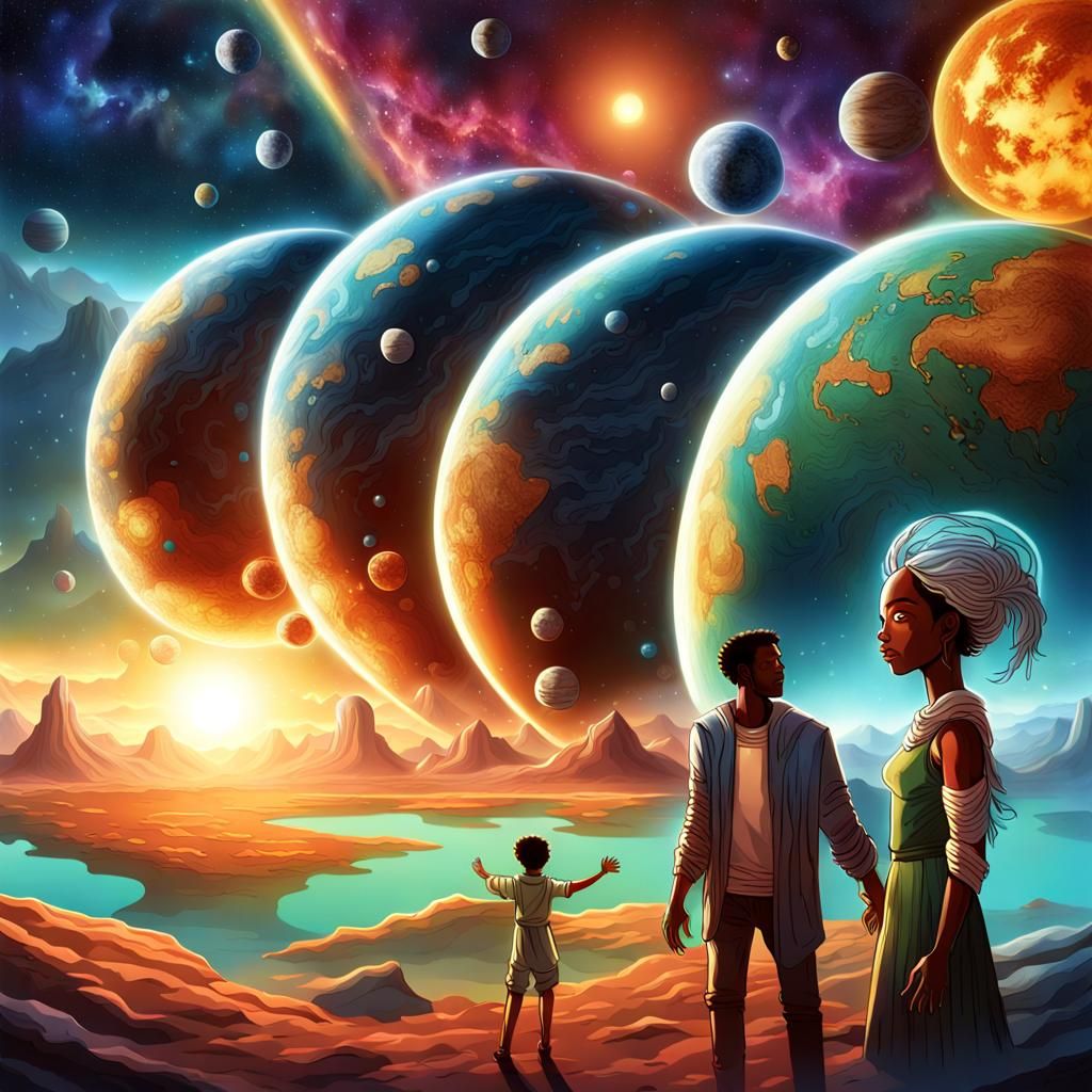 Human Family on alien planet