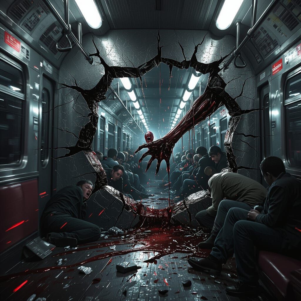 Monstrous Arm Grabs Man From Train in Chiaroscuro Horror