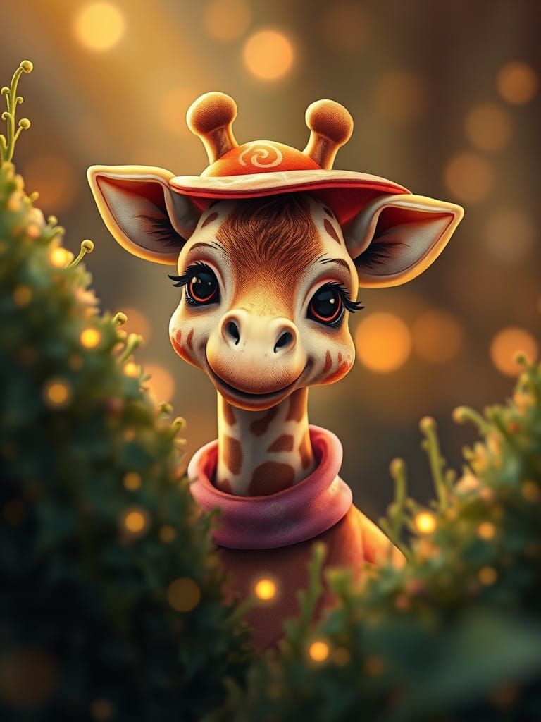 Whimsical Fantasy Creature in a Dreamy, Ethereal Landscape