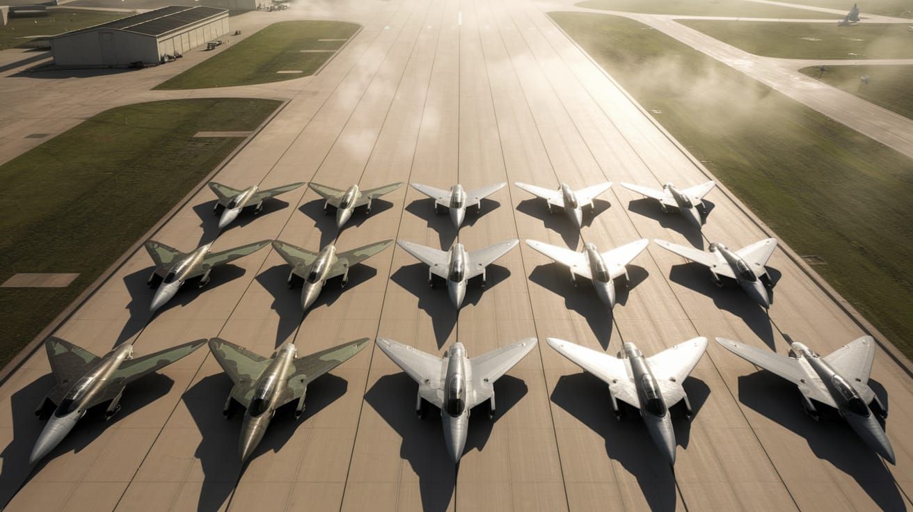 Elephant Walk with F-4E Phantom II Aircraft in Formation