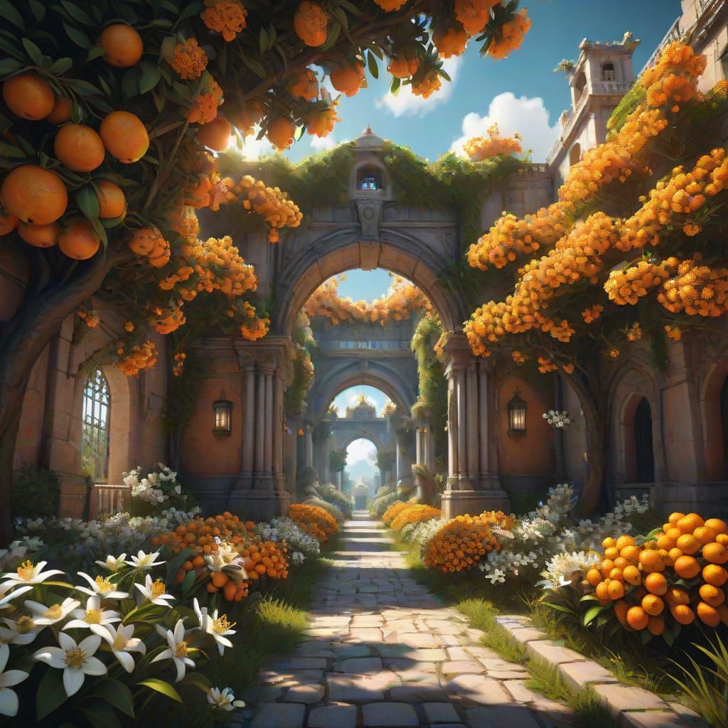 Fantastical Orange Blossom Day Concept Art