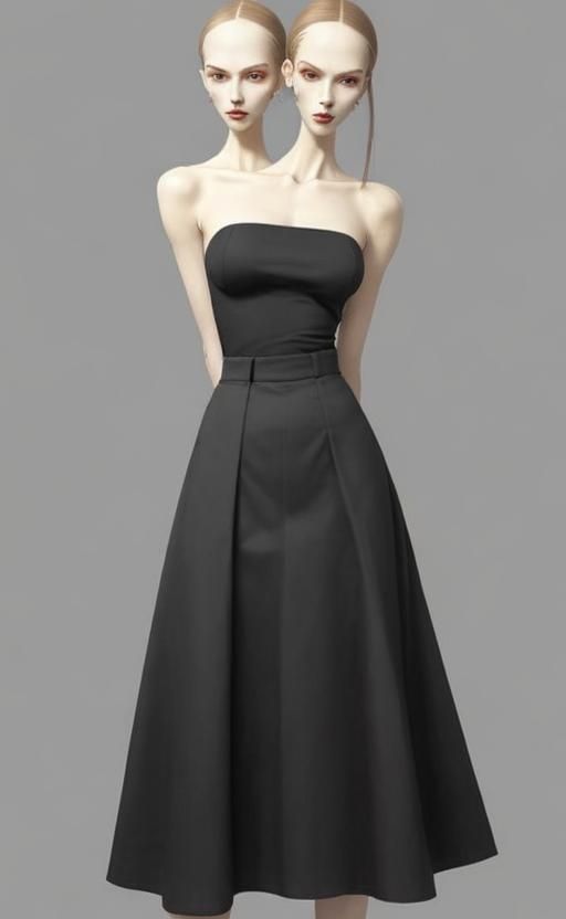 Surreal Two-Headed Girl in Detailed Painting