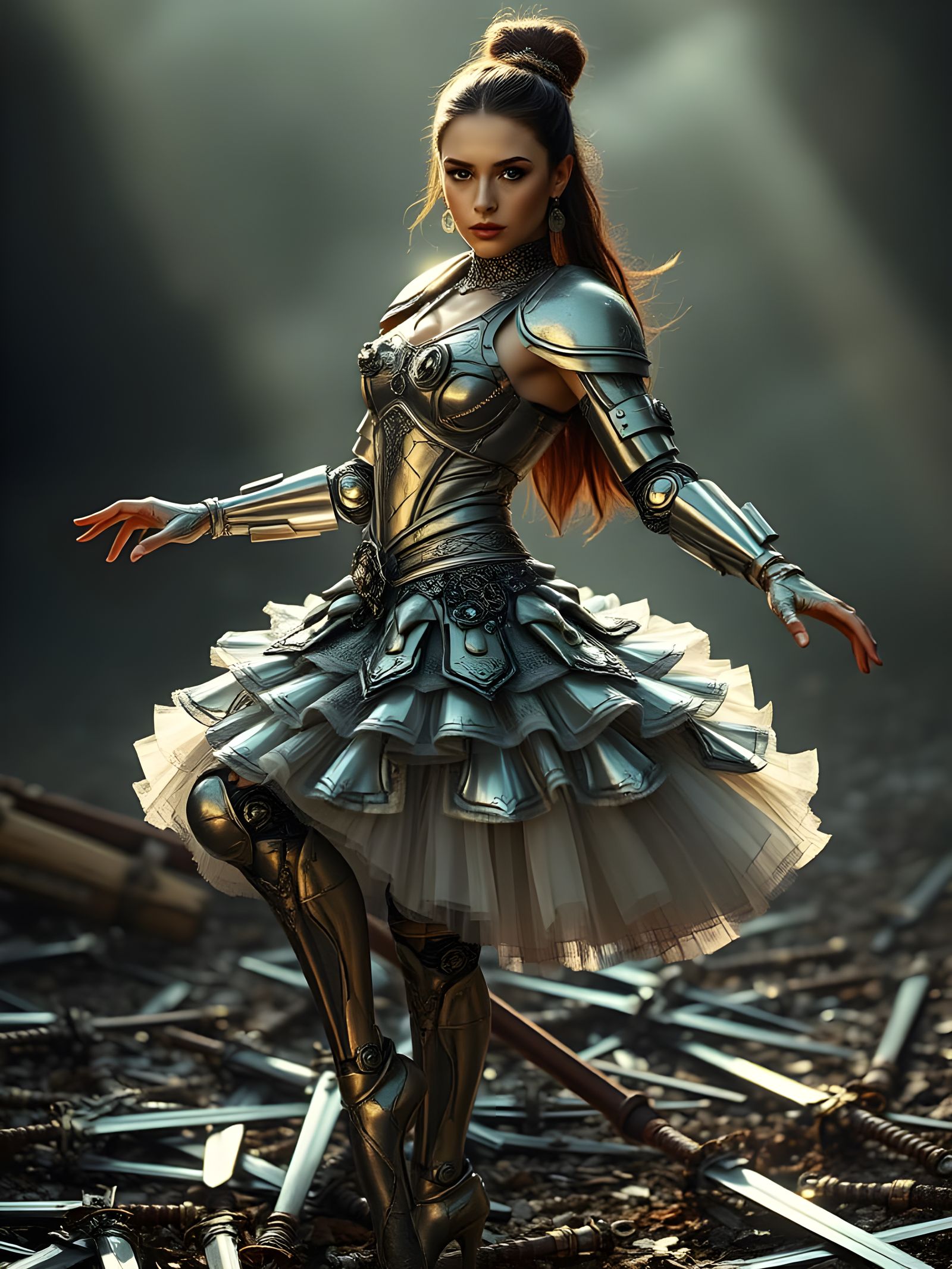 Mechanical Ballerina Warrior: A Hyperrealistic Cinematic Mas...