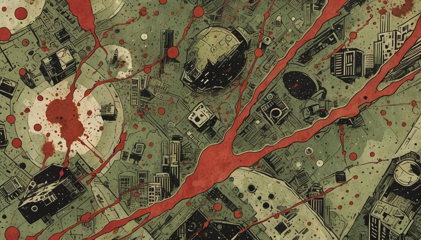 Retrofuturistic Mars Cityscape Blasts into Space