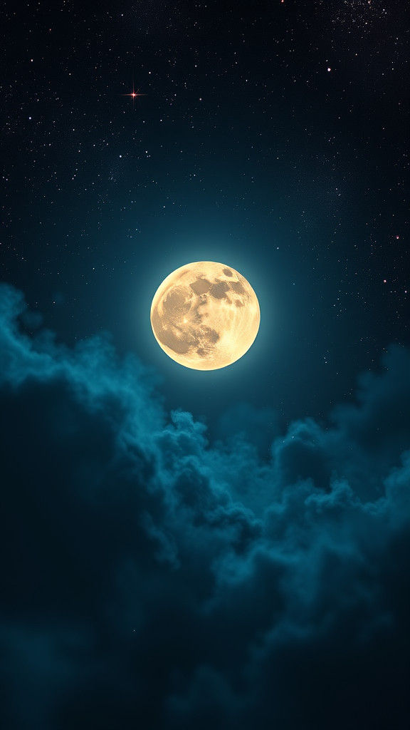 Cosmic Moon Fades to Darkness: Hyper-Realistic Rendering